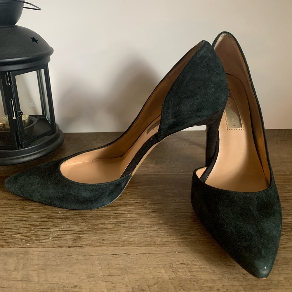 INC INTERNATIONAL CONCEPTS KENJAY BLACK SUEDE PUMP SZ 5 1/2